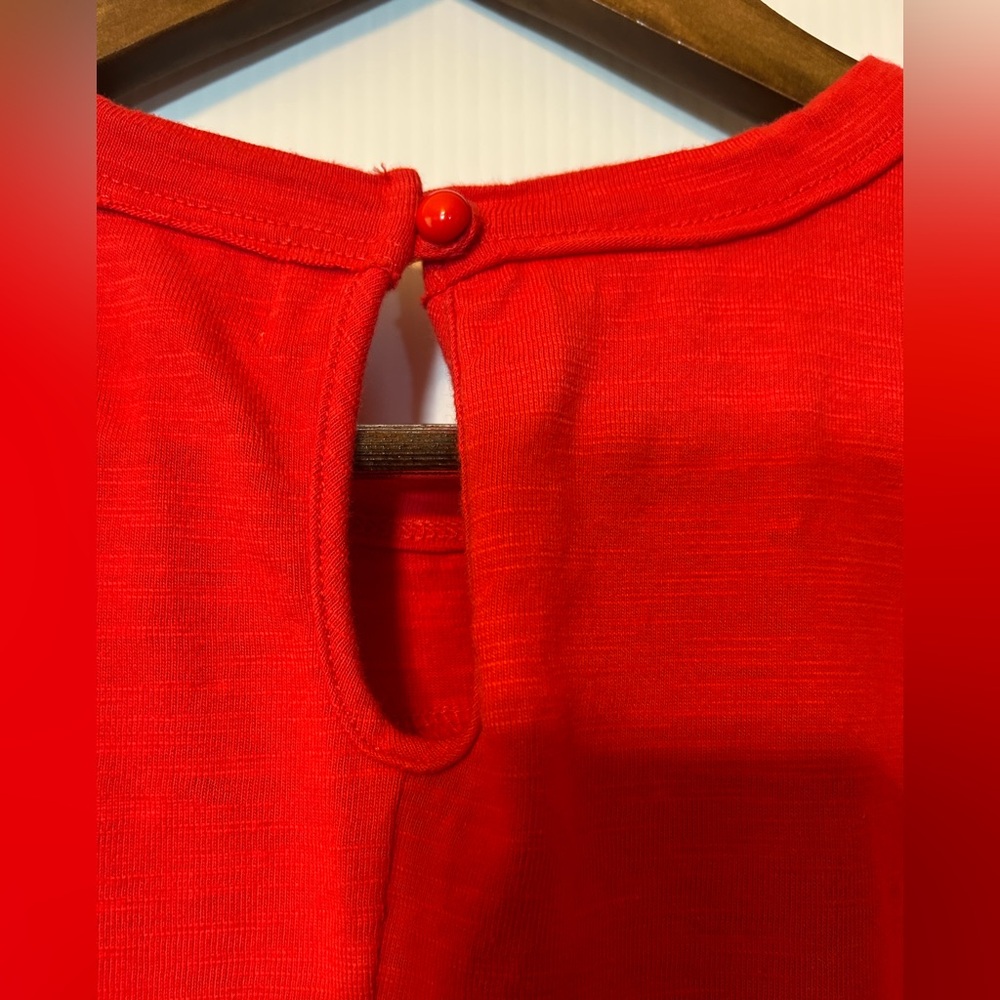 True Craft Red Smocked Babydoll Tank Top Size Large - Picture 4 of 8